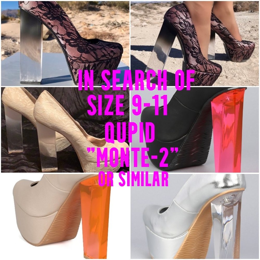 FOUND ISO! Qupid "Monte-2" Lucite Block Heels @lovenushuz - Picture 2 of 13